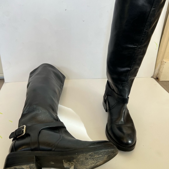 Maxgreat size 7 polyurethane/ leather black high calf winter boots… - Picture 3 of 6